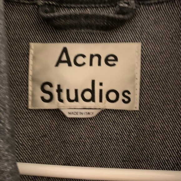 Acne Studios Washed Black Denim jacket size 44 Made in Italy - Picture 2 of 13